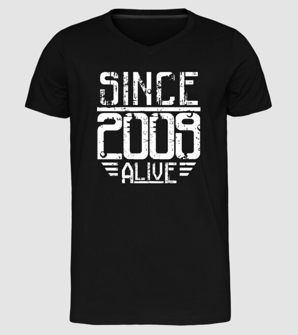 Alive since 2009 model negru pe tricou