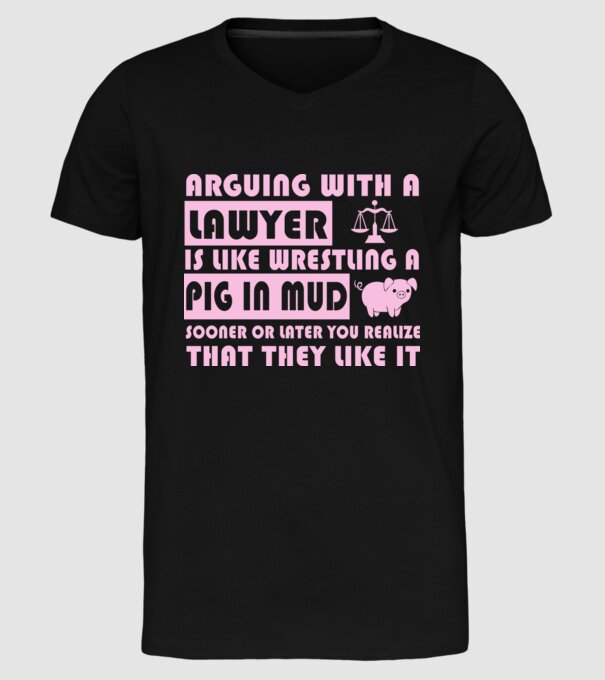 Arguing with a lawyer model negru pe tricou