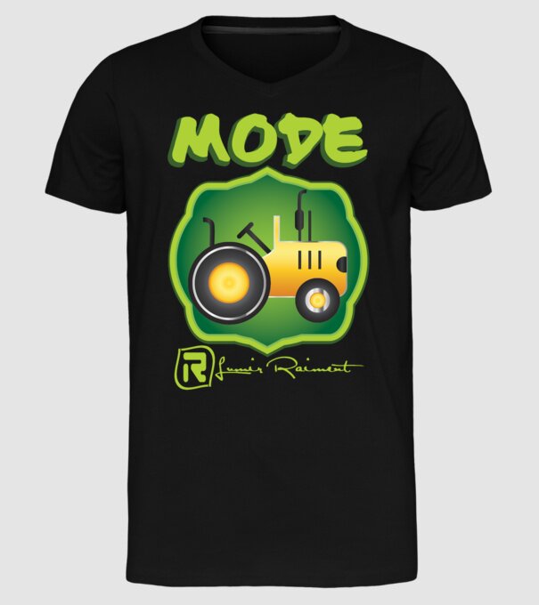 Baby tractor model negru pe tricou