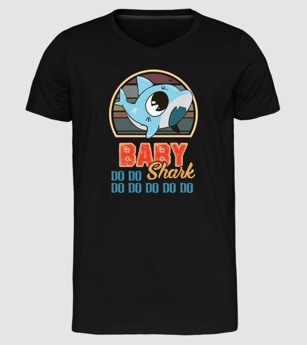 BabyBOY shark model negru pe tricou
