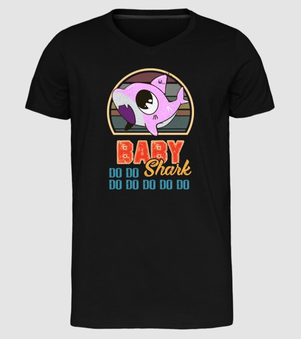 BabyGIRL shark model negru pe tricou