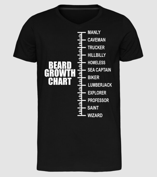 Beard scale model negru pe tricou