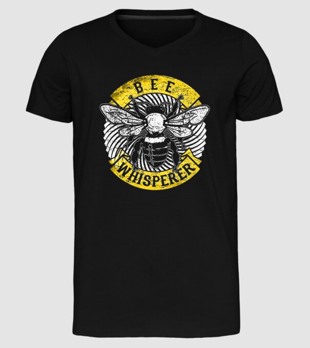 Bee Whisperer model negru pe tricou