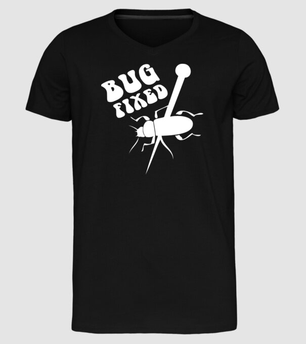 Bug fixed model negru pe tricou