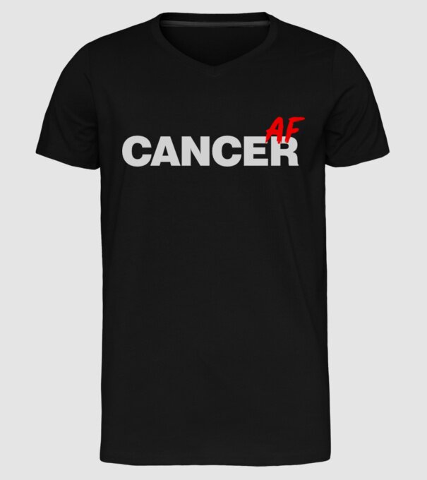 CANCER as fuck model negru pe tricou