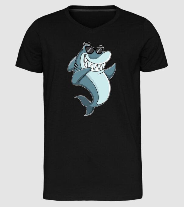 Rechin DAB model negru pe tricou