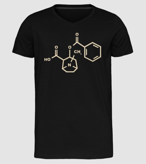 Cocaine model negru pe tricou