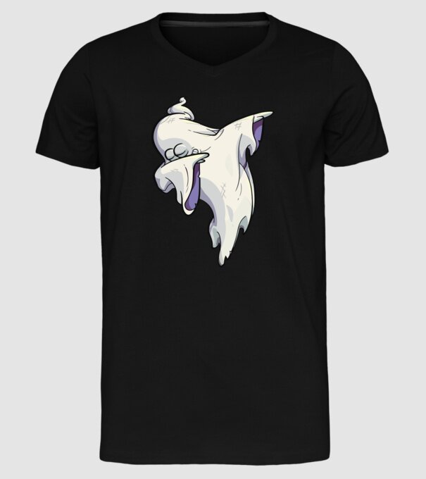 Dab ghost model negru pe tricou