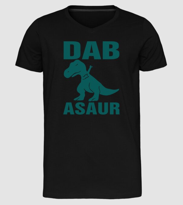 Dabasaur model negru pe tricou
