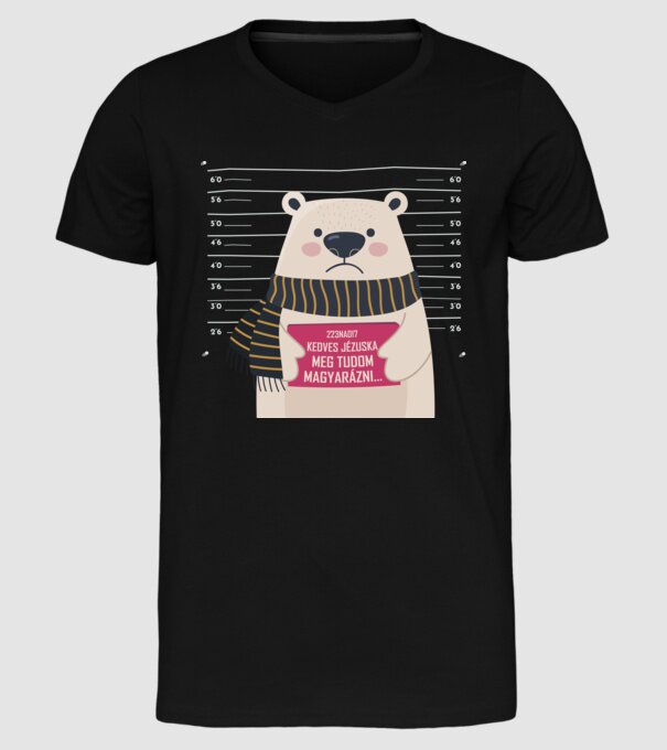 DearSanta model negru pe tricou