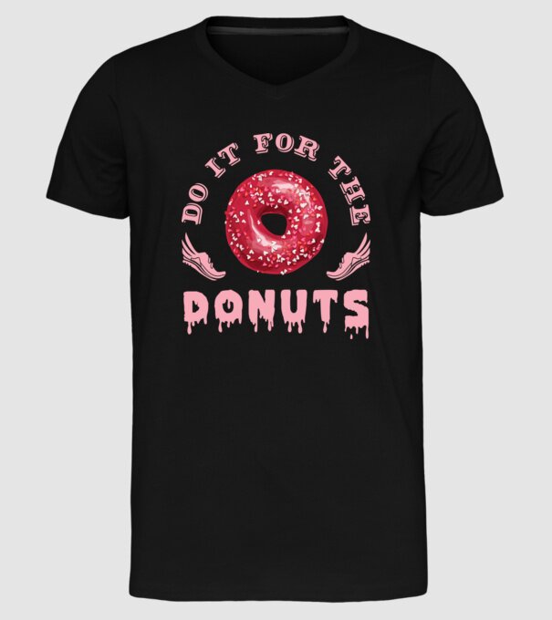 Do it for the donuts model negru pe tricou
