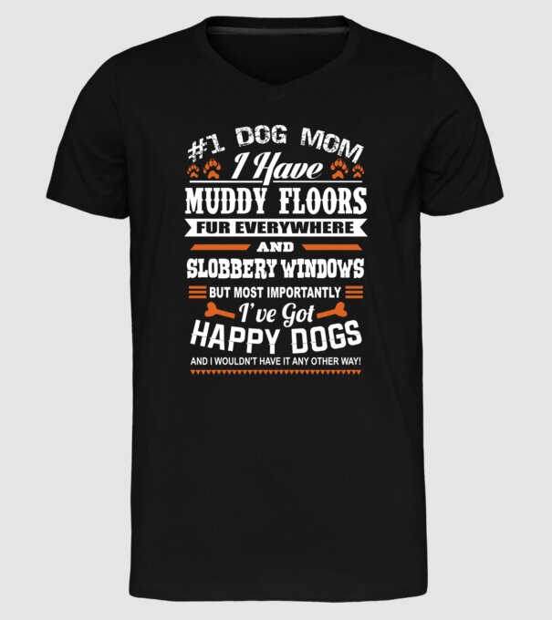 Dog mom be like model negru pe tricou