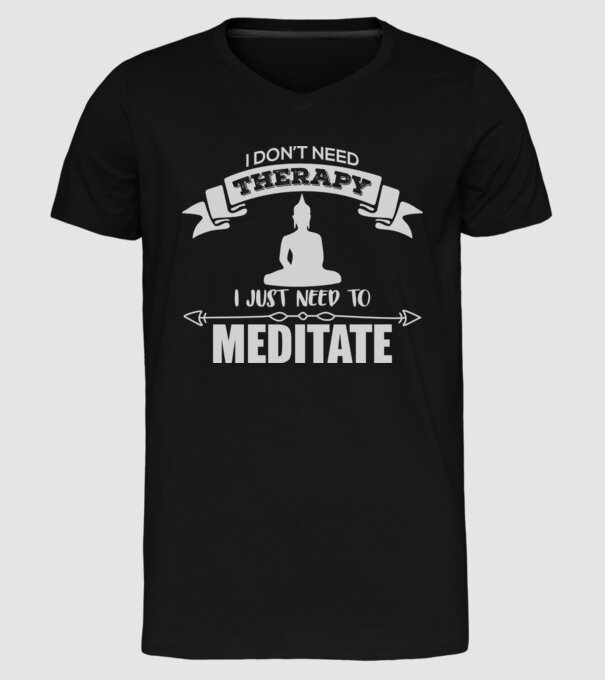 'don''t need therapy' model negru pe tricou