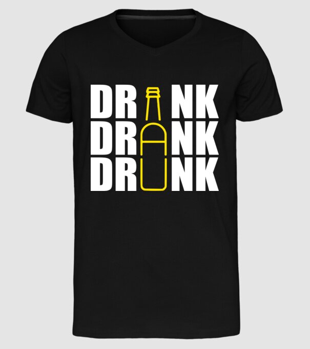 Drink drank drunk model negru pe tricou