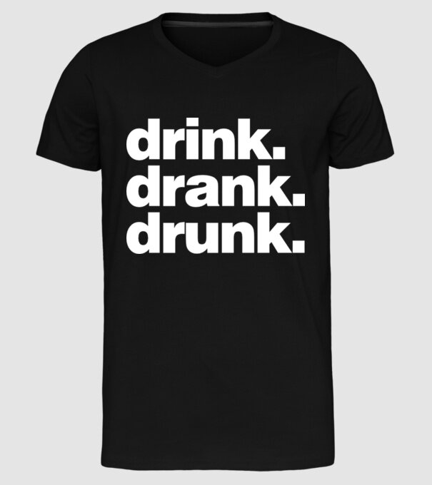 drink drank drunk2 model negru pe tricou