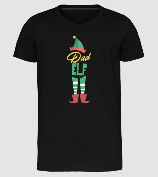 Elf family dad model negru pe tricou