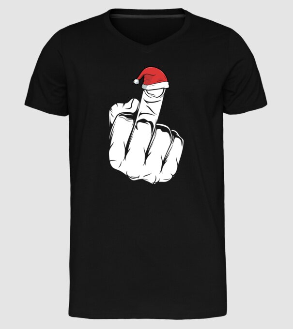 f u christmas model negru pe tricou