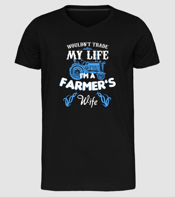 'Farmer''s wife' model negru pe tricou