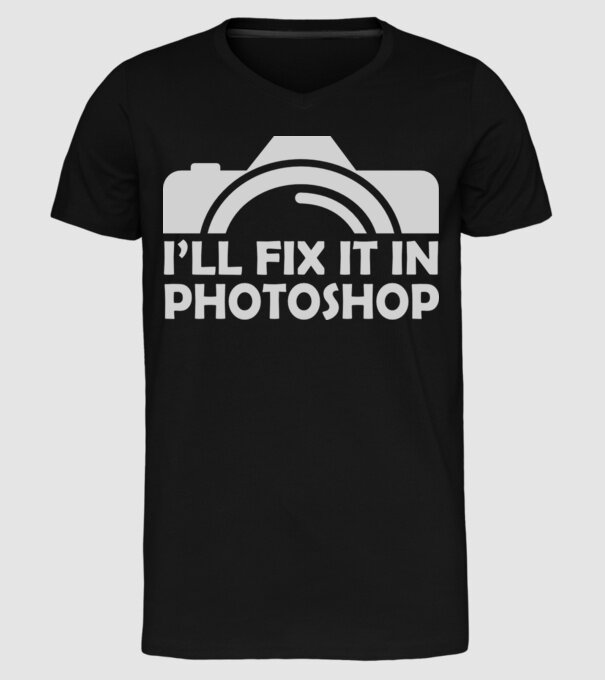Fix in PS model negru pe tricou