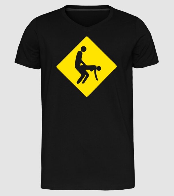 fuck sign model negru pe tricou