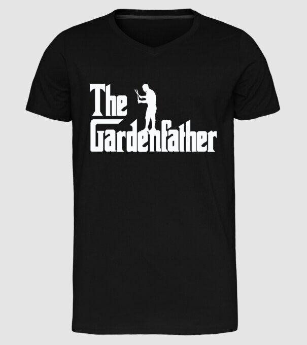 The Gardenfather model negru pe tricou