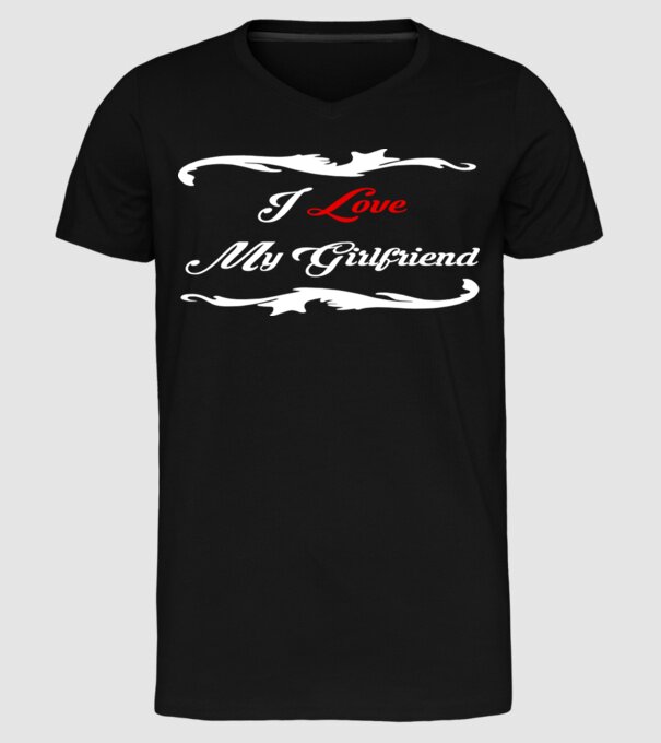Girlfriend model negru pe tricou