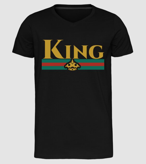 Gucci king model negru pe tricou