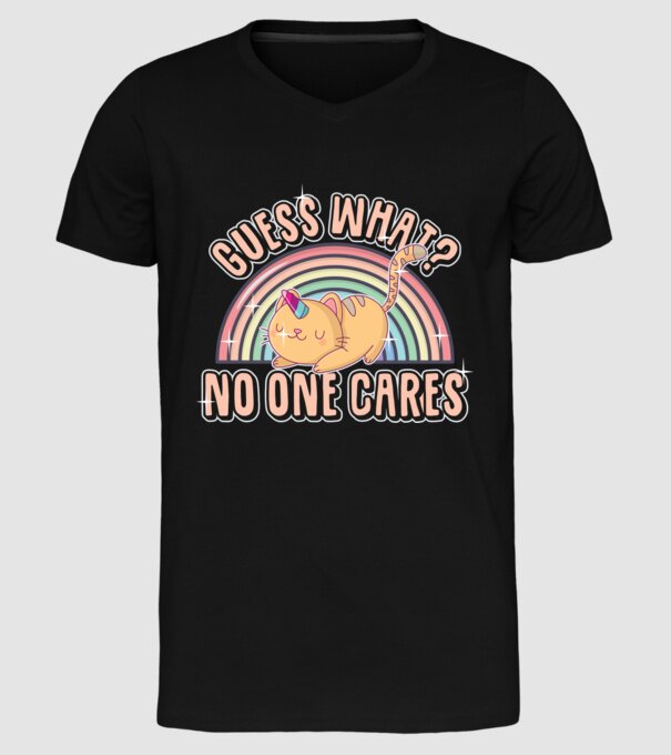 Guess what pisică-unicorn model negru pe tricou