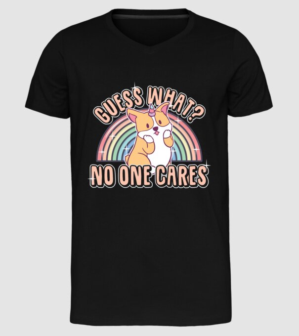 Guess what corgicorn model negru pe tricou