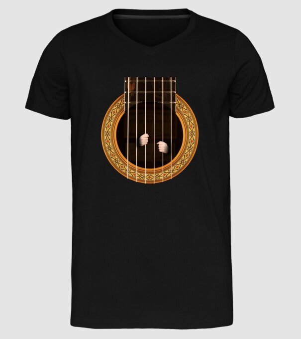Guitar prison model negru pe tricou