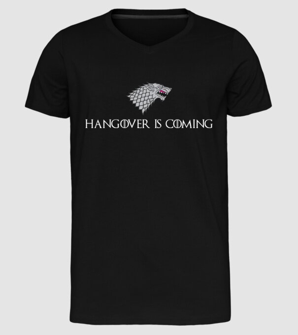 Hangover is coming model negru pe tricou
