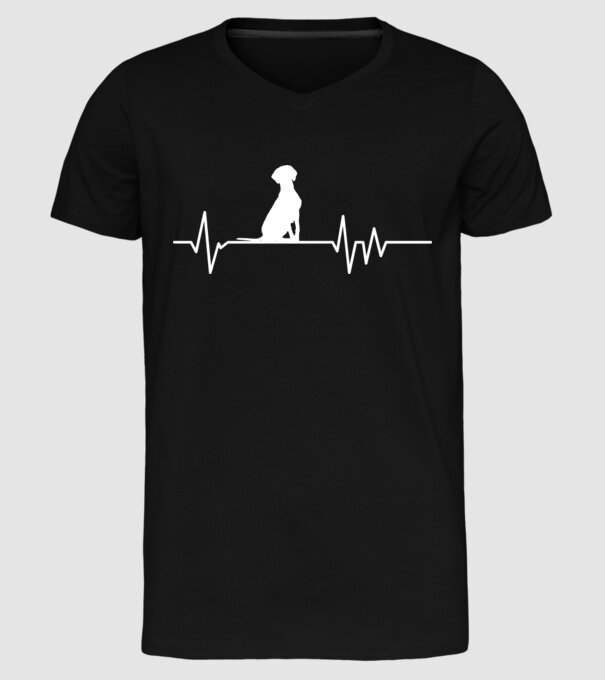 Heartbeat silueta Vijla model negru pe tricou