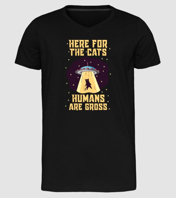 Here for the cats model negru pe tricou