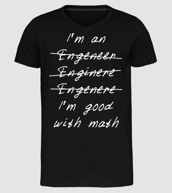 'I''m good with math' model negru pe tricou