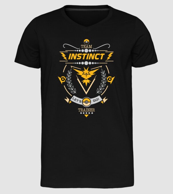 Instinct team model negru pe tricou