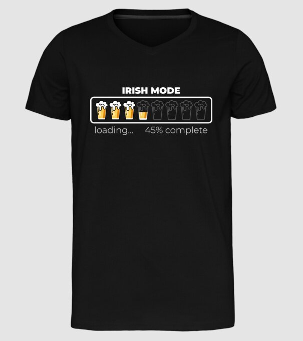 Irish mode model negru pe tricou