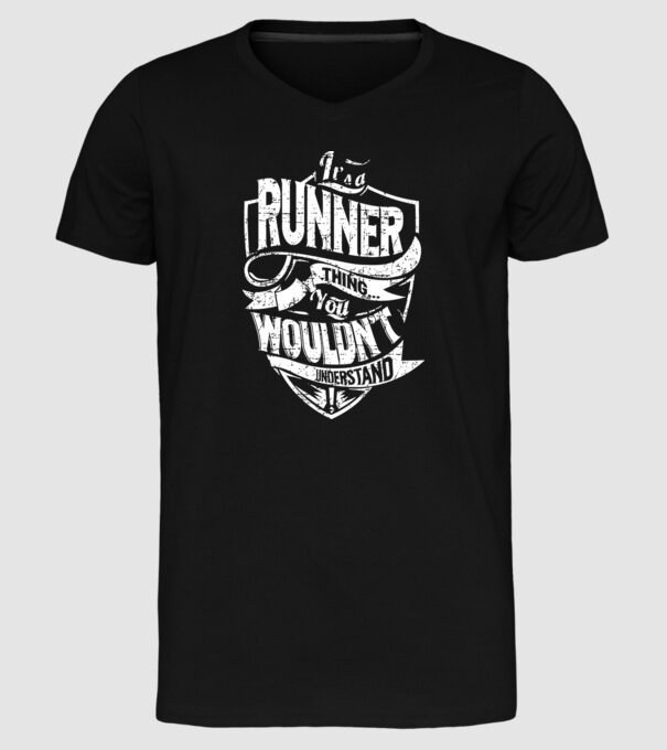 'It''s a runner thing' model negru pe tricou