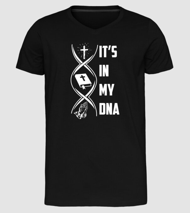 Its in my dna jesus model negru pe tricou