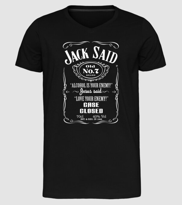 Jack said fun model negru pe tricou