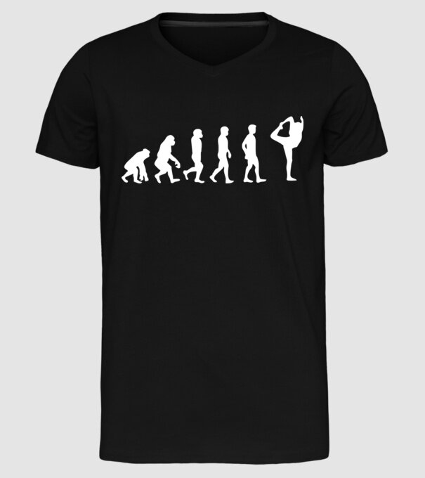 Yoga evoluție model negru pe tricou