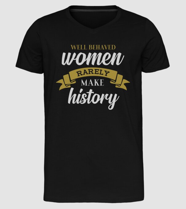 Fete bine educate model negru pe tricou