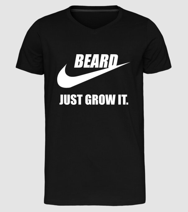 Just Grow It! model negru pe tricou