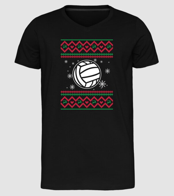 Model tricotat de Crăciun - Polo pe apă model negru pe tricou
