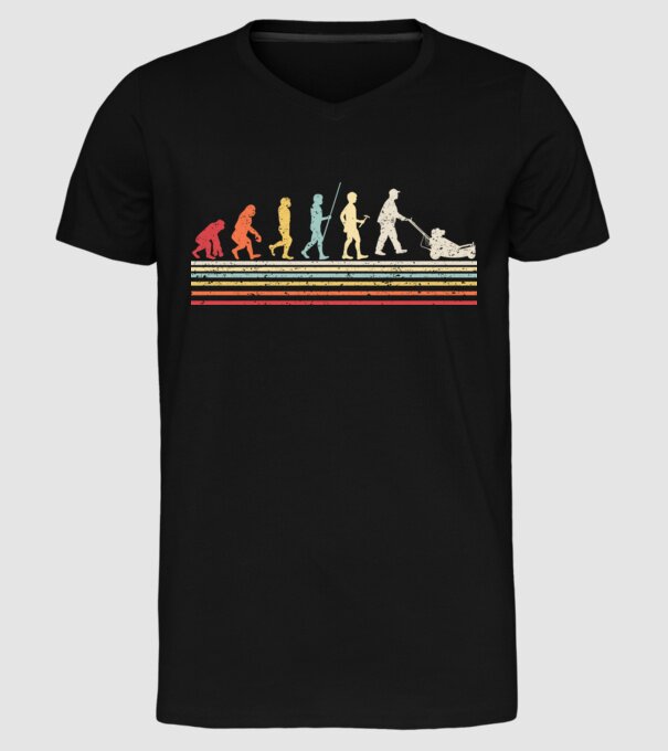 Evoluție Grădinar model negru pe tricou