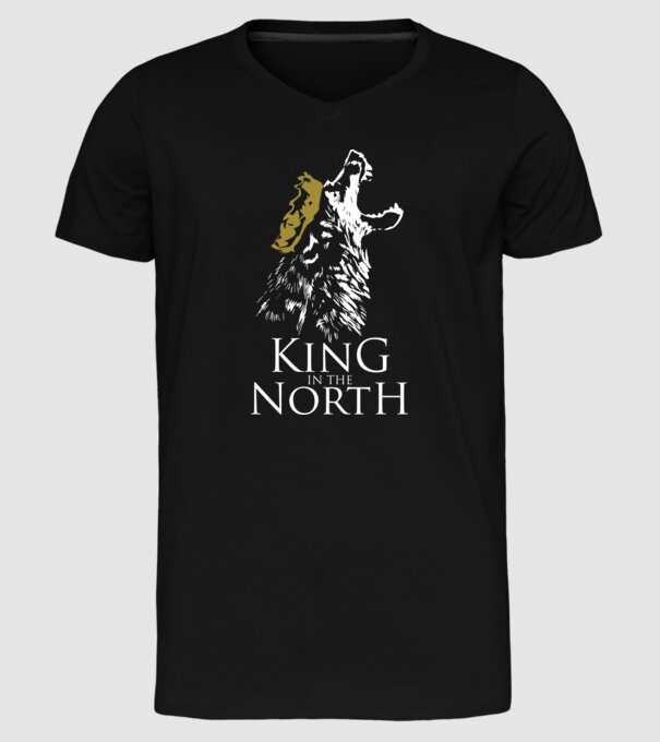 King in the north 2c model negru pe tricou