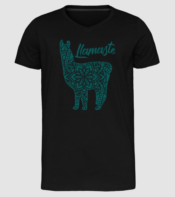 Lamaste unicolor model negru pe tricou