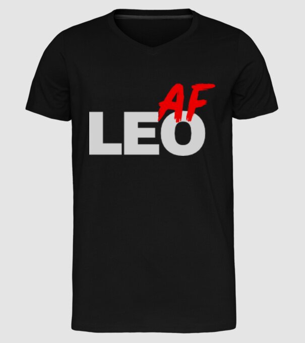 LEO as fuck model negru pe tricou