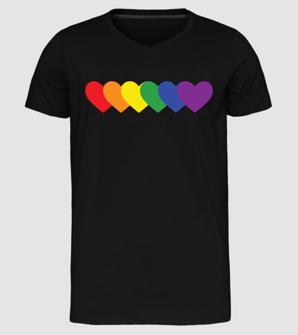 Inimi Lgbtq model negru pe tricou