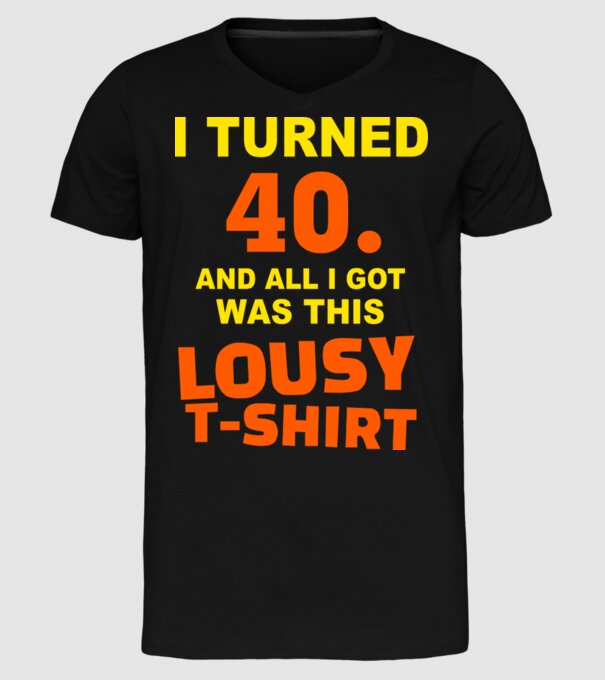 Lousy T-shirt 40 model negru pe tricou