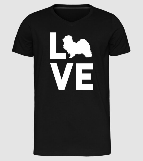 LOVE Havanese model negru pe tricou